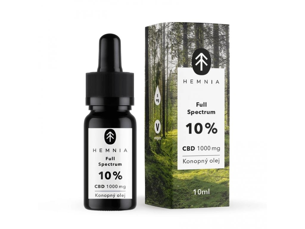 Hemnia Teljes Spektrumú CBD Kenderolaj 10%, 1000 mg, 10 ml