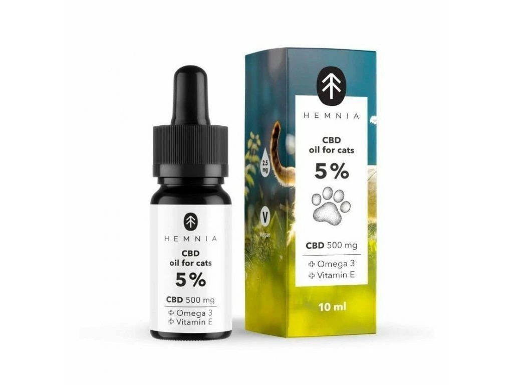 Hemnia CBD olaj macskáknak 5%, 500 mg, 10 ml