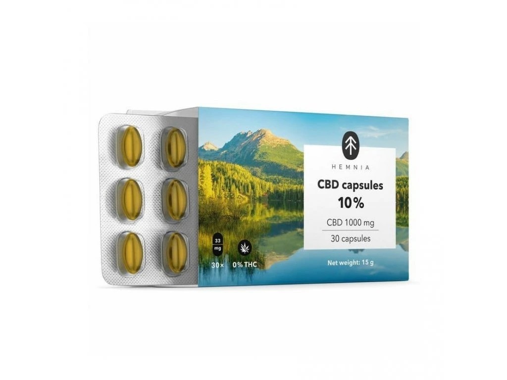 Hemnia CBD kapszula 10%, 1000 mg, 30 db x 33,3 mg CBD