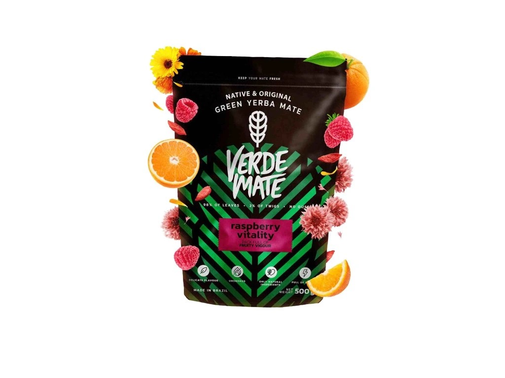 Verde Mate Zöld Málna Vitalitás (500 g)