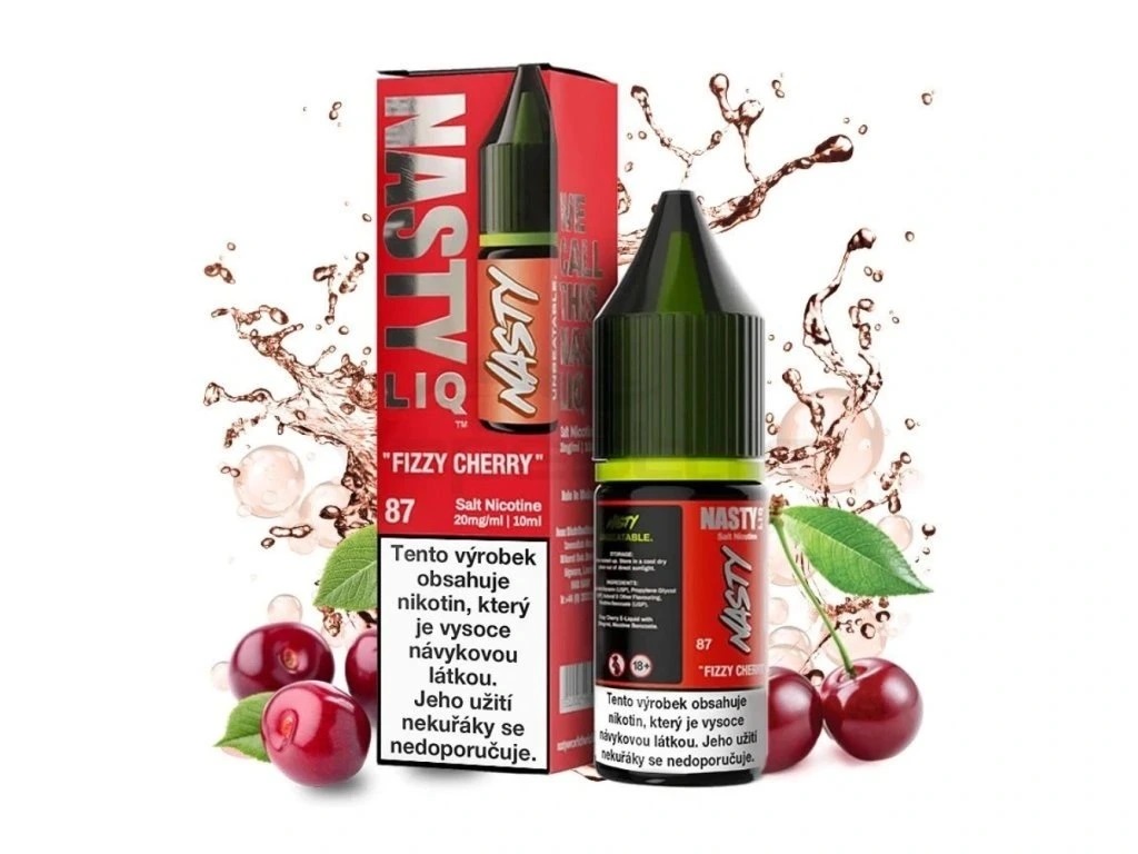 NASTY LIQ Fizzy Cherry 10ml - Sós folyadék Nikotin: 20mg