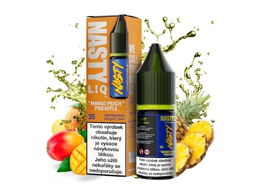 NASTY LIQ Mangó-őszibarack-ananász 10 ml – Sós e-liquid Nikotin: 20 mg