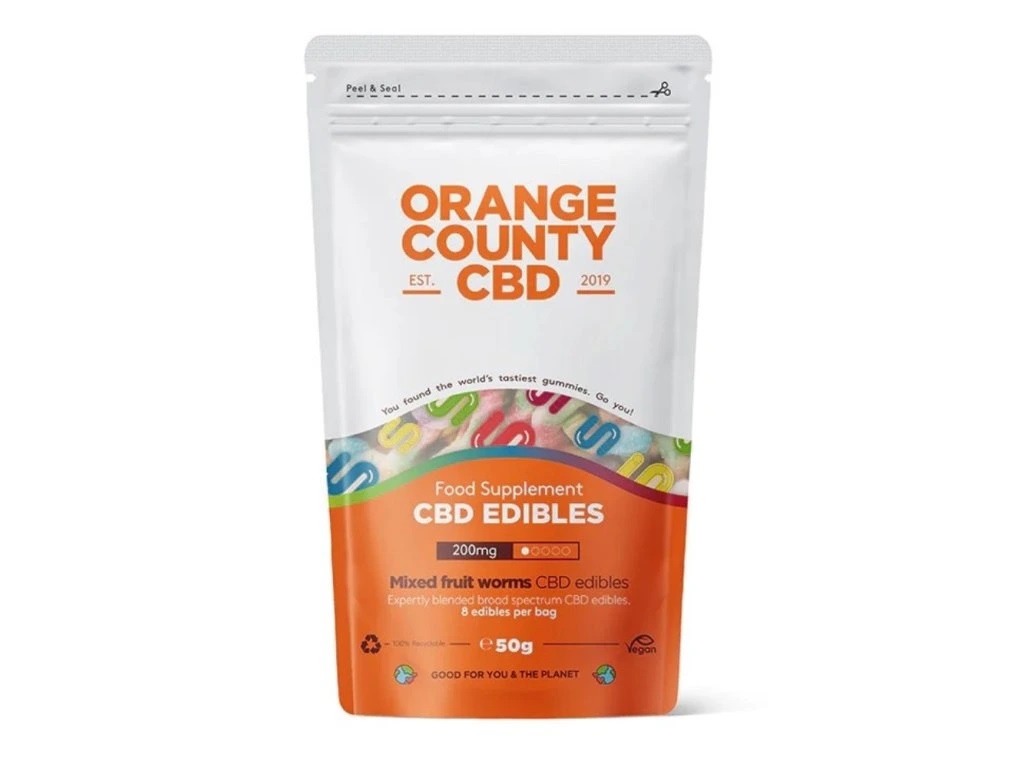 Orange County CBD gumicukor férgek, 200 mg CBD 50 g