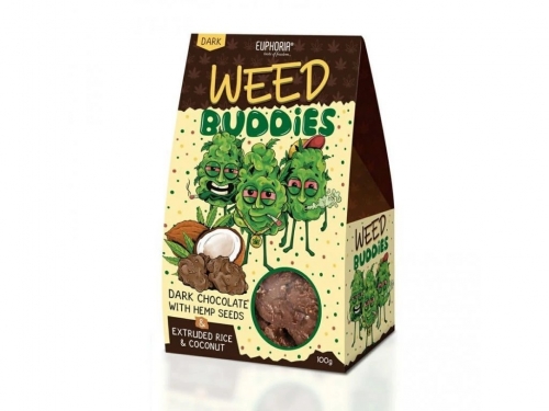 Euphoria Weed Buddies kendermaggal, rizsgolyókkal és kókuszdióval 100 g